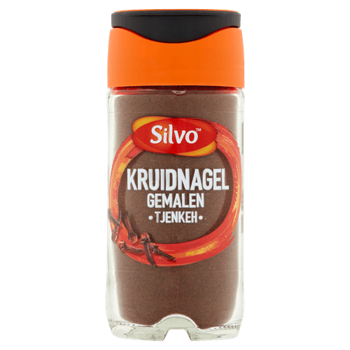 Foto van Silvo Kruidnagel gemalen op witte achtergrond