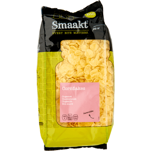 Foto van Smaakt Cornflakes op witte achtergrond