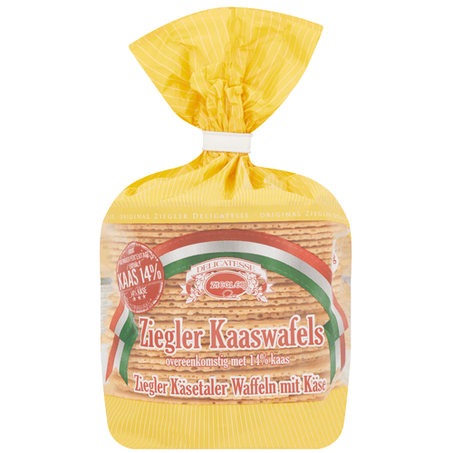 Foto van Kaaswafels Hongaars op witte achtergrond