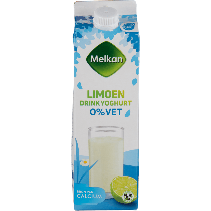 Melkan Zuiveldrink limoen 0% vet