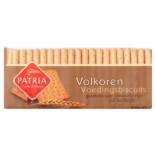 Foto van Patria Crackers volkoren op witte achtergrond