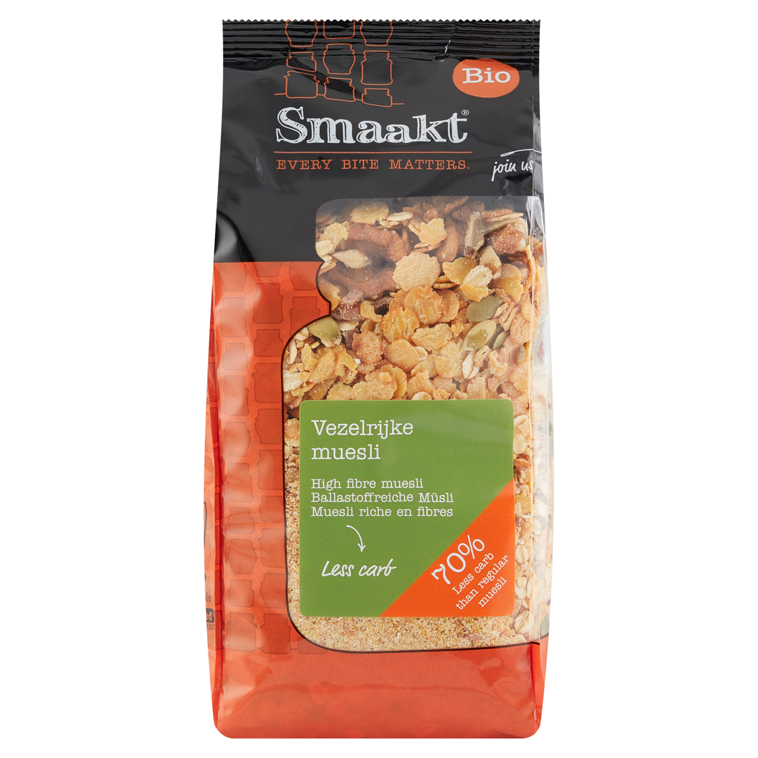 Smaakt Muesli less carb