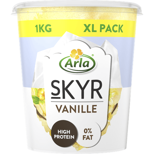 Foto van Arla Skyr vanille op witte achtergrond