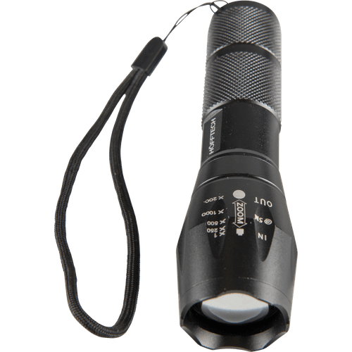 Foto van Tactical LED zaklamp op witte achtergrond