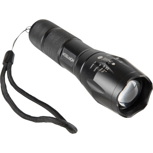 Foto van Tactical LED zaklamp op witte achtergrond