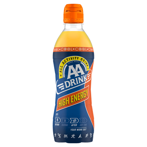 Foto van AA Drink Sportdrank high energy gekoeld op witte achtergrond