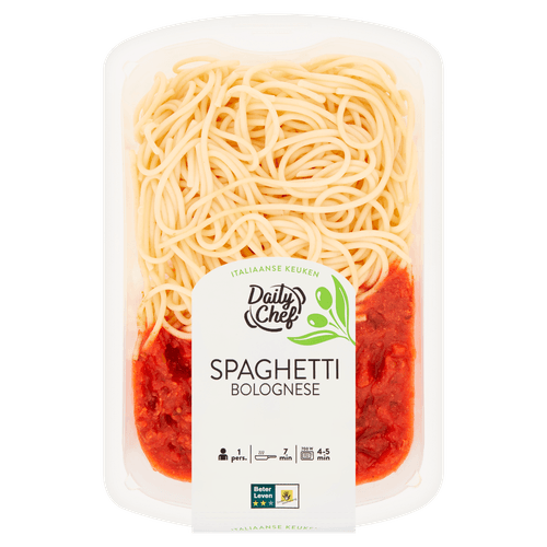 Foto van Daily Chef Spaghetti bolognese op witte achtergrond