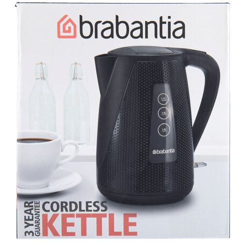 Foto van Brabantia Waterkoker zwart op witte achtergrond