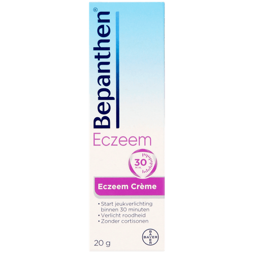 Foto van Bepanthen Eczeem crème op witte achtergrond