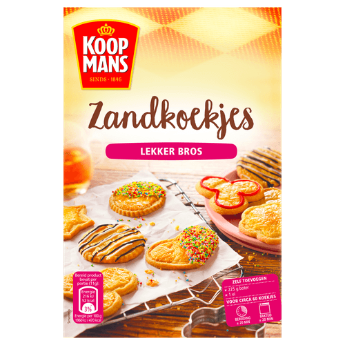 Foto van Koopmans Zandkoekjes op witte achtergrond