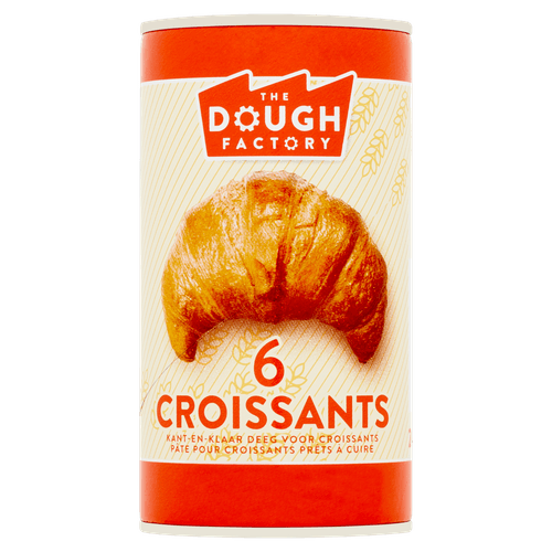 Foto van The Dough Factory Croissants 6 stuks op witte achtergrond