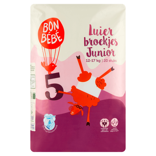 Foto van Bonbébé Luierbroekjes junior maat 5 op witte achtergrond