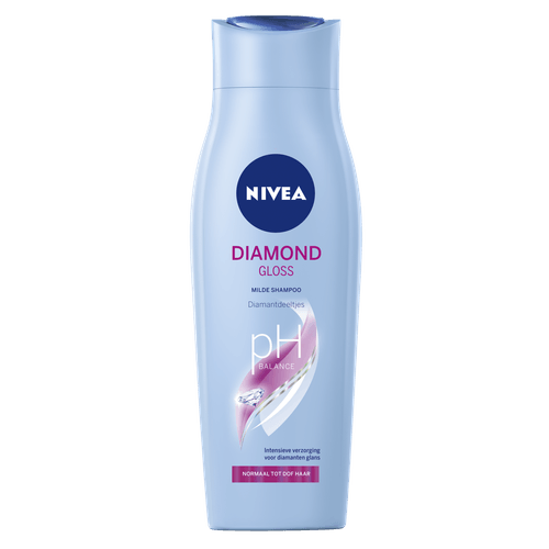 Foto van Nivea Shampoo diamond gloss op witte achtergrond