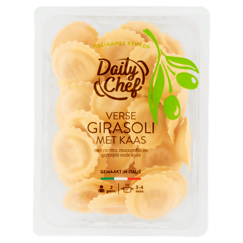 Foto van Daily Chef Ravioli kaas op witte achtergrond