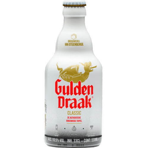 Foto van Gulden Draak Donker strong ale op witte achtergrond