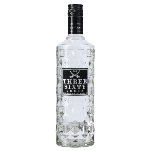 Foto van Three Sixty Vodka op witte achtergrond
