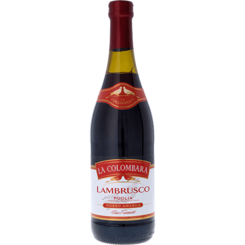 Foto van Colombara Lambrusco rosso op witte achtergrond
