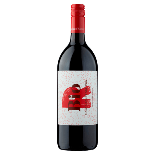 Foto van Fancylabel Huiswijn bio rood op witte achtergrond