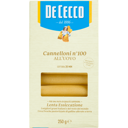 Foto van De Cecco Cannelloni op witte achtergrond