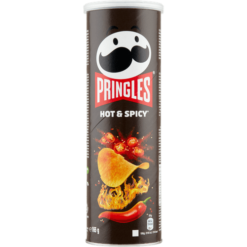 Foto van Pringles Hot & spicy op witte achtergrond
