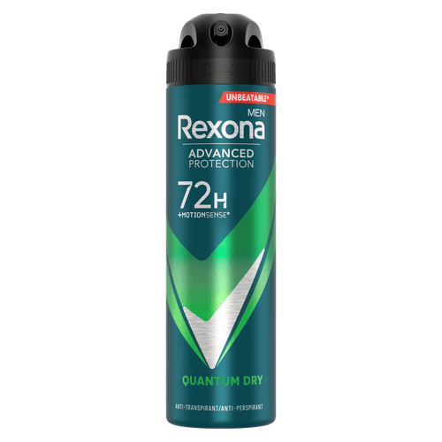 Foto van Rexona Deo men dry quantum op witte achtergrond
