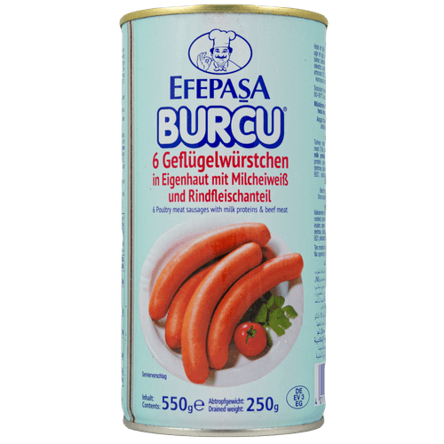 Foto van Efepasa Burcu sosis op witte achtergrond