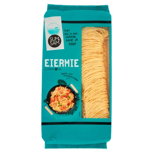 Foto van Sum & Sam Chinese mie op witte achtergrond