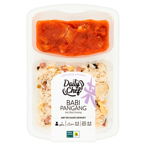 Foto van Daily Chef Nasi + babi pangang op witte achtergrond