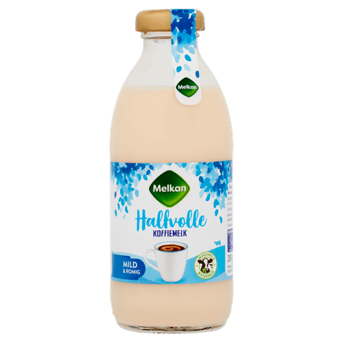 Foto van Melkan Halfvolle koffiemelk weidemelk op witte achtergrond