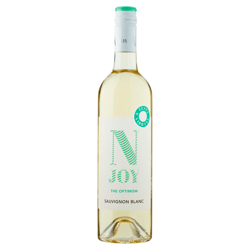 Foto van Njoy Sauvignon blanc op witte achtergrond