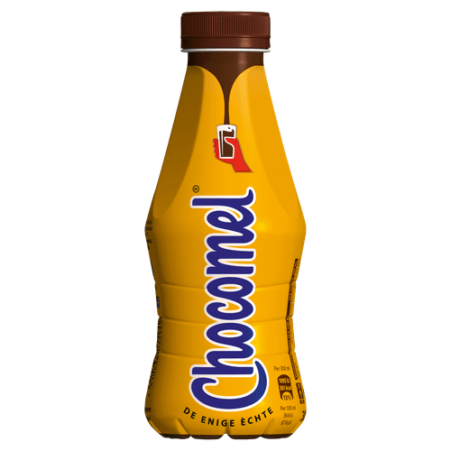Foto van Chocomel Chocolademelk vol op witte achtergrond