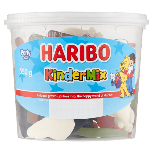 Foto van Haribo Kindermix silo op witte achtergrond