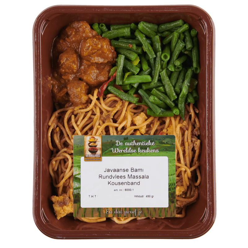 Warung Javaanse bami met rundmassala en kousenband