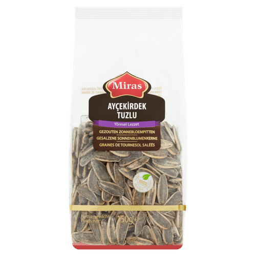 Foto van Miras Zonnebloempitten op witte achtergrond