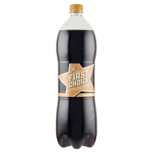 Foto van First Choice Cola light caffeinevrij op witte achtergrond