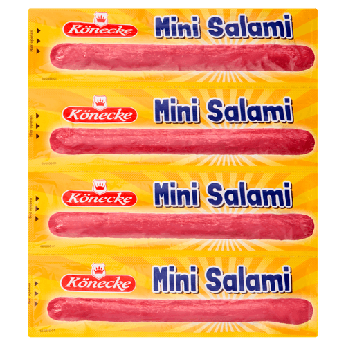Foto van Konecke Mini salamini op witte achtergrond