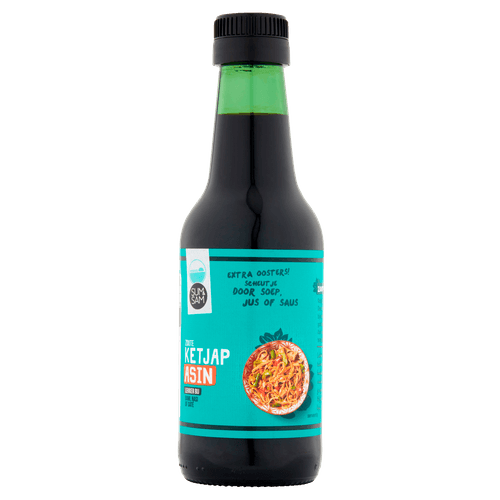 Foto van Sum & Sam Ketjap asin op witte achtergrond