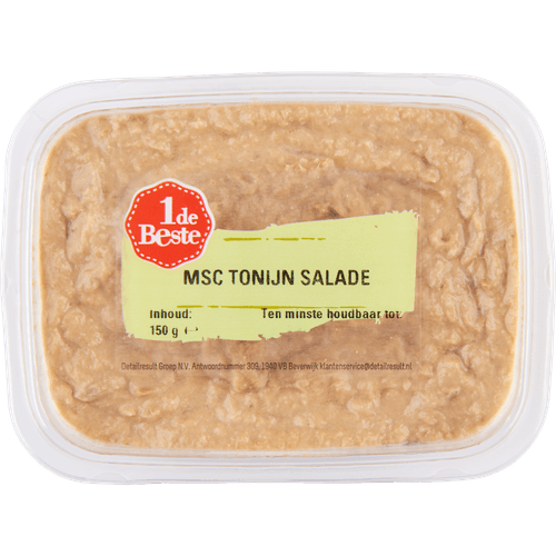 Foto van 1 de Beste Salade tonijn op witte achtergrond