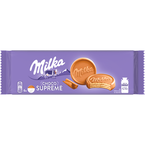Foto van Milka Chocowafel melk op witte achtergrond