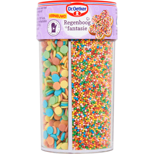 Foto van Dr. Oetker Regenboogfantasie op witte achtergrond