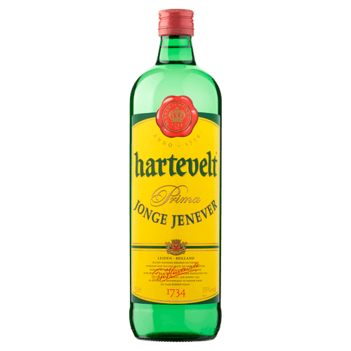 Foto van Hartevelt Jenever jong op witte achtergrond