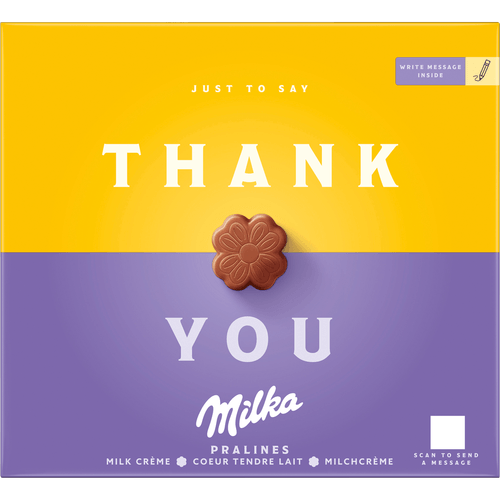 Foto van Milka Bonbons alpenmelk cremevulling op witte achtergrond