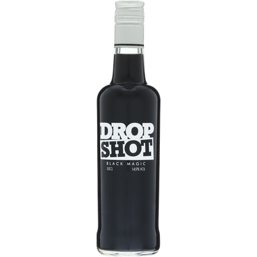 Foto van Dropshot Likeur black magic op witte achtergrond