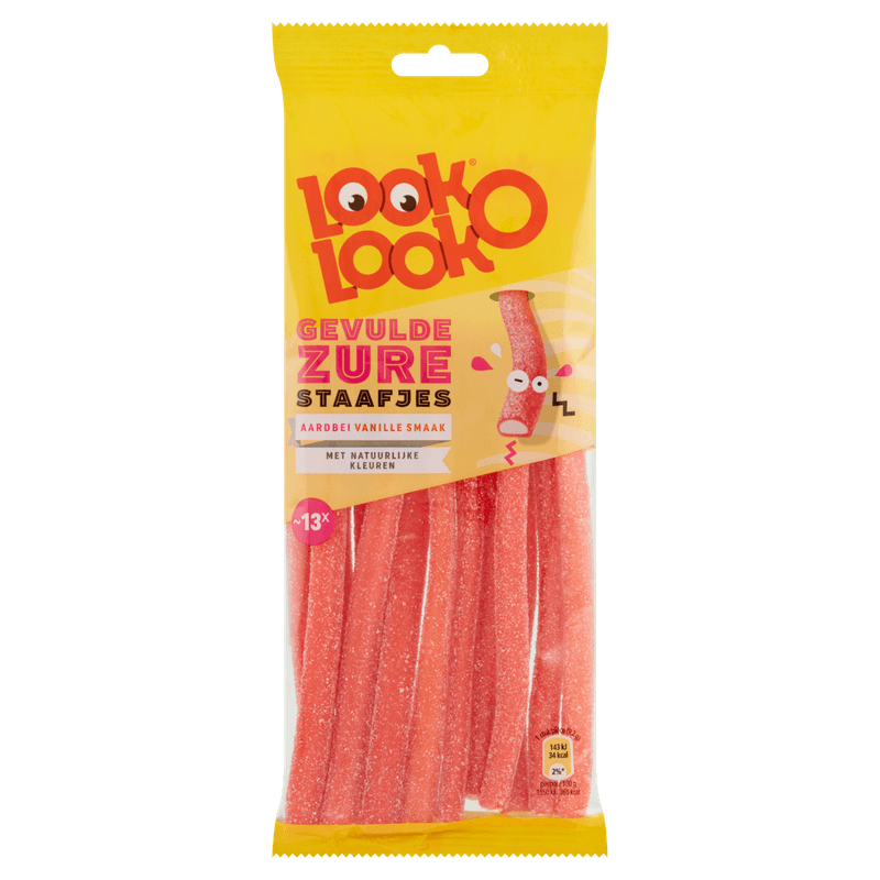 Look O Look Zuur gevulde staafjes Zuur Snoep Zak