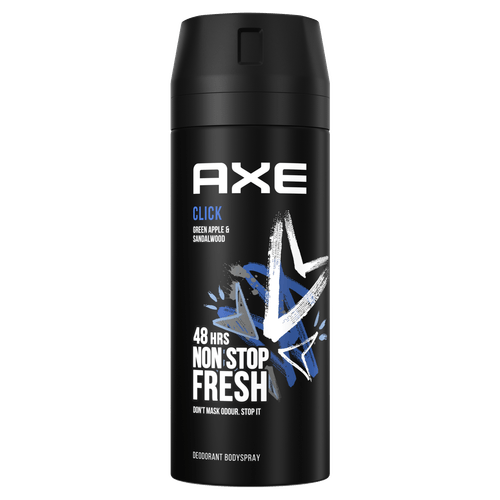 Foto van AXE Deospray click op witte achtergrond