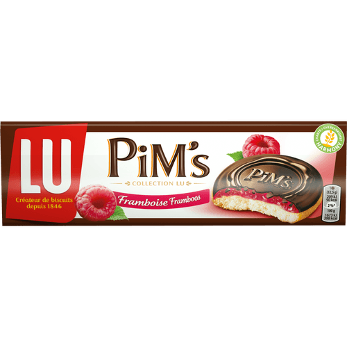 Foto van Lu Pims framboos op witte achtergrond