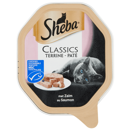 Foto van Sheba classics Paté zalm op witte achtergrond