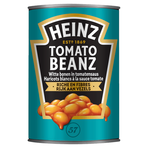 Foto van Heinz Tomato beans op witte achtergrond