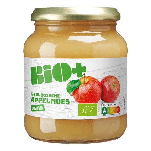 Foto van Bio+ Appelmoes op witte achtergrond