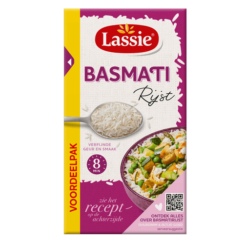 Foto van Lassie Rijst basmati op witte achtergrond